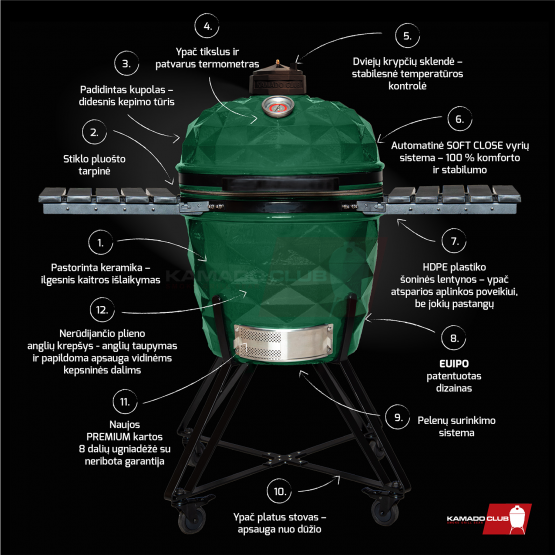 KAMADOCLUB PRO 2 PREMIUM NEW KEPSNINĖ, ŽALIA | KAMADOCLUB.LT